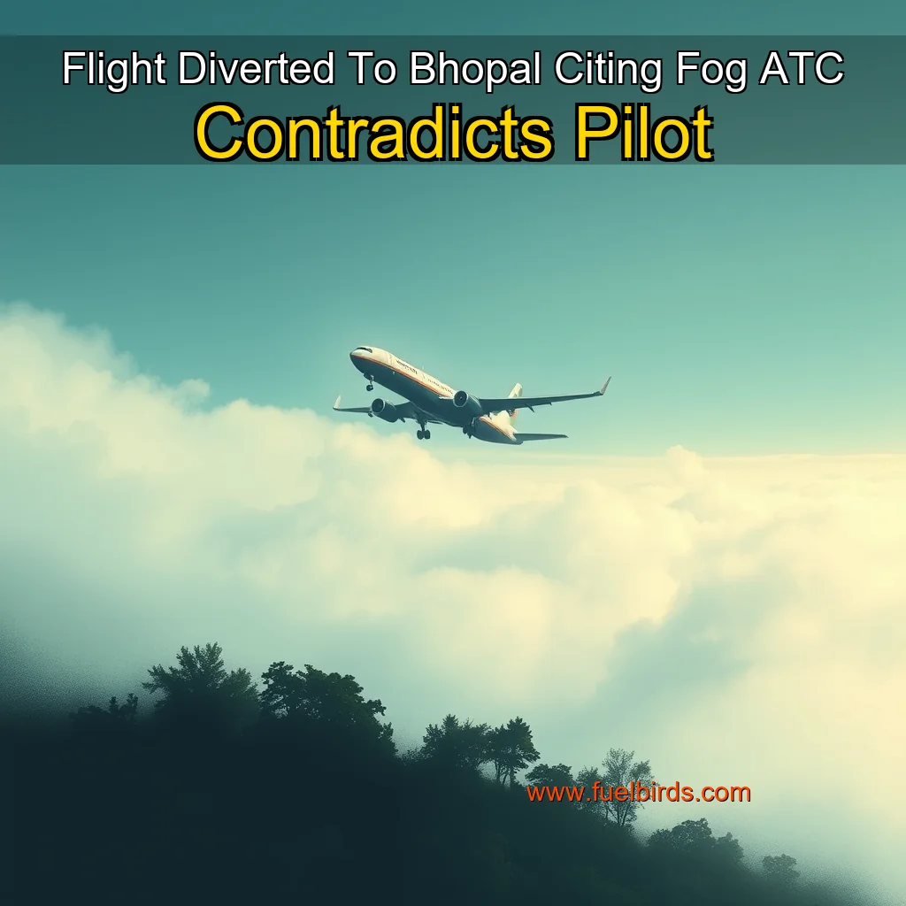 You are currently viewing Flight Diverted To Bhopal Citing Fog  ATC Contradicts Pilot