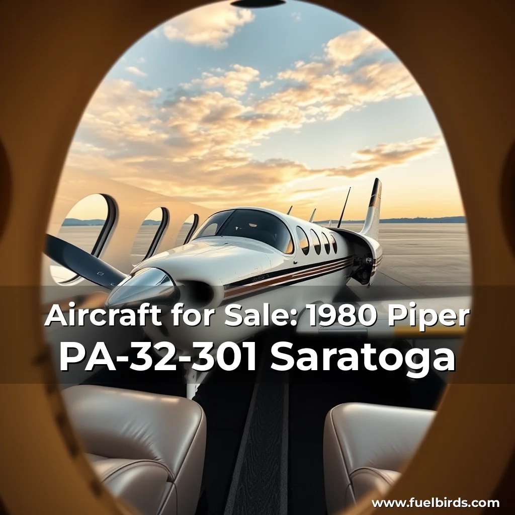 You are currently viewing Aircraft for Sale: 1980 Piper PA-32-301 Saratoga